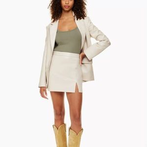 Aritzia Wilford Vegan Leather High Waist Mini Skirt, Size 0-NEW